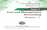 Cost and Management Accounting - CA Intermediate · Chapter 1 – Introduction to Cost and Management Accounting Chapter 2 – Material Cost Chapter 3 – Employee Cost and Direct