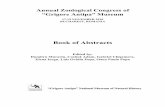 Book of Abstracts - CZGA · Annual Zoological Congress of “Grigore Antipa” Museum 17-19 NOVEMBER 2010 BUCHAREST, ROMANIA Book of Abstracts Edited by: Dumitru Murariu, Costică