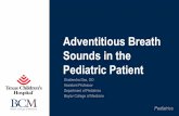 Adventitious Breath Sounds - Texas Children's Hospital...Laryngomalacia Worse with feeding Vascular compression,tracheomalacia Choking Foreign body, tracheo-esophageal fistula Brassy
