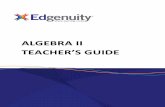 ALGEBRA II - EdgenuityAlgebra II1, summarize the areas of instruction for this course. CRITICAL AREA 1 In middle school and in Algebra I, students have included integers in the study