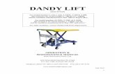 DANDY LIFT - OLD STYLE - July 2015...1 DANDY LIFT (OLD STYLE) OPERATION & MAINTENANCE MANUAL With Illustrated Parts List SOUTHWORTH PRODUCTS CORP P.O. Box 1380, Portland, ME 04104