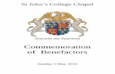Commemoration of Benefactors · 2018-10-02 · The Choir sings the appointed Psalms Psalm 149 Cantate Domino 1. O sing unto the Lord a new song : let the congregation of saints praise