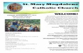 St. Mary Magdalene Catholic Church · JANUARY 15 PRESENE – The Story of the Eucharist JANUARY 22 PRESENE – read for the Journey JANUARY 29 PRESENE – iblical Foundations FE RUARY
