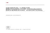GENERAL LINEAR METHODS FOR ORDINARY DIFFERENTIAL … · implicit multistage integration methods, two-step Runge-Kutta methods. and general linear methods with inherent Runge-Kutta