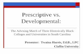 Prescriptive vs. Developmental - NACADAapps.nacada.ksu.edu/conferences/ProposalsPHP/uploads/handouts/2015/C154-H01.pdfPrescriptive vs. Developmental: The Advising Match of Three Historically