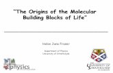 “The Origins of the Molecular Building Blocks of Life”star-kdh1/abs/fraser_h.talk.pdfPlanet Formation Formation of life Refuelling the Interstellar medium. Star Death Star Formation