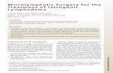 Microlymphatic Surgery for the Treatment of Iatrogenic ...promesi.med.auth.gr/mathimata/breast_lymph2.pdfMicrolymphatic Surgery for the Treatment of Iatrogenic Lymphedema Corinne Becker,