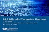 MOBILedit Forensics Express...This report was prepared for the Department of Homeland Security Science and Technology Directorate Cyber Security Division by the Office of Law Enforcement