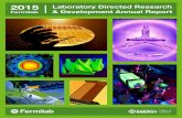 Laboratory Directed Research & Development Annual Report · FY2015FermilabLDRD’Annual’Report ... Cosmic Microwave Background Detector Development at Fermilab ... (Fermilab); John