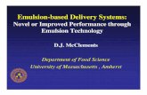 Emulsion-based Delivery Systemsmcclemen/FoodEmulsions... · Emulsion-based Delivery Systems: Novel or Improved Performance through Emulsion Technology D.J. McClements Department of