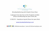 #SundayGathering with Shaykh Omar Khan A glimpse from the ... · #SundayGathering with Shaykh Omar Khan A glimpse from the lives of the Prophets of Allah (Peace and Blessings be upon
