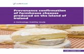 Provenance confirmation of farmhouse cheeses produced on ... · Teagasc Food Chemistry and Technology Department at Ashtown Food Research Centre, Dublin in association with Prof Chris