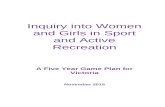 Inquiry into Women and Girls in Sport and Active Recreation · Web viewThe Inquiry into Women and Girls in Sport and Active Recreation was established in late 2014 to advise the Victorian
