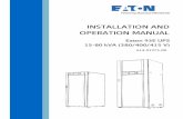Installation and Operation Manual - Eaton …...Eaton 93E UPS 15-80 kVA (380/400/415 V) Installation and Operation Manual © Eaton Corporation plc 2015. All rights reserved. Revision: