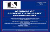 JOURNAL OF PROPERTY AND ASSET MANAGEMENT...My congratulations to the authors and to the NPMA as the JPAM continues to grow in depth and breadth. BRAVO to all! Ladies and Gentlemen,
