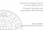 Tutorial on Assignment 3 in Data Mining 2012 Frequent ... · Frequent Itemset and Association Rule Mining ... Candidate Generation ... Mining Frequent Patterns without Candidate Generation.