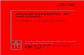 Thermostability of vaccines - CliniSenseclinisense.com/WHO_vaccine_stability_1998.pdf6 Thermostability of vaccines 1. Importance of the cold chain To ensure the optimal potency of