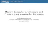 Modern Computer Architecture and Programming in Assembly ... · Modern Computer Architecture and Programming in Assembly Language Moscow State University Faculty of Computational