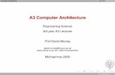 A3 Computer Architecture - University of Oxforddwm/Courses/3CO_2000/3CO-L1.pdf · 2012-03-24 · Computer Architecture MT 2011 Overview The development of the the digital computer