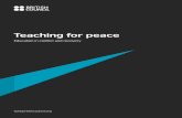 Teaching for peace - British Council · education plays a fundamental role in establishing social norms and collective identity, resolving inequality and progressing human development.