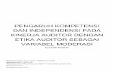 VARIABEL MODERASI ETIKA AUDITOR SEBAGAI KINERJA AUDITOR ... · pada kinerja auditor dengan etika auditor sebagai vanabel moderasi. ... seluruh Bali yang sudah terdaftar dalam (IAPI)