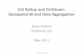 GIS Rollup and Drilldown: Geospatial BI and Data Aggregationgis.amherstma.gov/data/springnearc2011/D_Session3/... · table, then rollup with SQL COUNT(*), SUM(), GROUP BY. • Learn