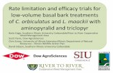 Rate limitation and efficacy trials for low-volume … ncwss...Low Volume Basal Bark Herbicide Applications •Test the efficacy of control of five rate combinations of triclopyr and