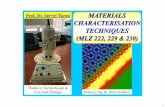 Prof. Dr. Servet Turan MATERIALS CHARACTERISATION ...matse.eskisehir.edu.tr/userfiles/umutsavaci/files/MLZ230/1... · 1 MATERIALS CHARACTERISATION TECHNIQUES (MLZ 222, 229 & 230)