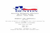 lfpubweb.cityofdenton.com · Web viewMaterials Management Department901-B Texas Street Denton, Texas 76209 REQUEST FOR PROPOSALS RFP 6294 The City of Denton is seeking the best value
