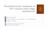 Nondestructive analysis of 16th century fore-edgeNondestructive analysis of 16th century fore-edge miniatures Igor Lukačević Dept. of Physics, University J. J. Strossmayer Osijek,