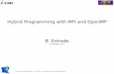 Hybrid Programming with MPI and OpenMP B. Estradeestrabd/intro-hybrid-mpi-openmp.pdf · not as straightforward as retro-fitting an MPI application with OpenMP because global program
