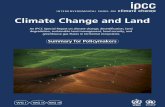 Climate Change and Land...IPCC Special Report on Climate Change, Desertification, Land Degradation, Sustainable Land Management, Food Security, and Greenhouse gas fluxes in Terrestrial