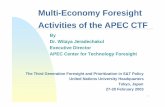 Multi-Economy Foresight Activities of the APEC CTF · 1 Multi-Economy Foresight Activities of the APEC CTF By Dr. Witaya Jeradechakul Executive Director APEC Center for Technology