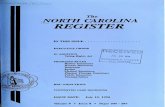 North Carolina register [serial] · NORTHCAROLINAREGISTER PublicationSchedule (April1994-January1995) Volume and Issue Number Issue Date LastDay for Filing LastDay forElec-tronic