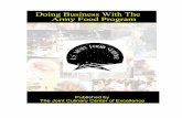 Doing Business With The Army Food Program · learning, TNET capability, and commander networking. Army Center of Excellence, Subsistence Operations Directorate (ACES OD): The Director