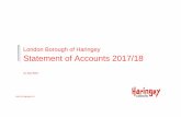 London Borough of Haringey Statement of Accounts 2017/18 · Narrative Report ... and working with our communities to improve street cleanliness and parks . London Borough of Haringey