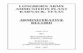 LONGHORN ARMY AMMUNITION PLANT KARNACK ...longhorn-engage.s3. Volume 4 of... LONGHORN ARMY AMMUNITION
