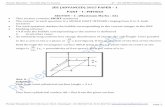 JEE (ADVANCED) 2015 PAPER 1 PART I : PHYSICS Advanced... · Pioneer Education - The Best Way To Success IIT – JEE /AIPMT/NTSE/Olympiads Classes Pioneer Education| SCO 320, Sector