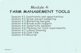 Module 4 Farm Management toolsModule 4 2 Introduction This module features nine farm management tools, all can be used at farm level and on individual farm enterprises to analyse and