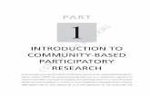 INTRODUCTION TO COMMUNITY-BASED PARTICIPATORY RESEARCH · INTRODUCTION TO COMMUNITY-BASED PARTICIPATORY RESEARCH NEW ISSUES AND EMPHASES MEREDITH MINKLER & NINA WALLERSTEIN GROWING