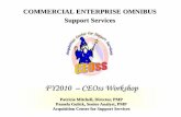 COMMERCIAL ENTERPRISE OMNIBUS Support …...COMMERCIAL ENTERPRISE OMNIBUS Support Services FY2010 – CEOss Workshop Patricia Mitchell, Director, PMP Pamela Gulick, Senior Analyst,