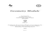 Geometry Module - Rice Universityrusmp/geometrymodule... · college mathematics curriculum in its Standards (1989, 1991, 1995, 2000). The National ... Geometry Module provides descriptive