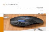 Håndbog Konferencetelefon Konftel 200W 200W UG_DK.… · Netadapter med 6 meter kabel Quick guides på forskellige sprog ... nede i mindst 2 sekunder, indtil den begynder at blinke.