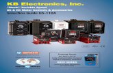 KB Electronics, Inc. · KB Electronics, Inc. 2 AC MOTOR SPEED CONTROLS (Inverters) KBVF AC Chassis (IP-20) Inverters Model Part No. Ratings HP, (kW) AMPS The KBVF Adjustable Frequency