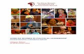 AFRICAN WOMEN IN POLITICAL LEADERSHIP - FEMNETfemnet.org/wp-content/uploads/2015/11/Leadership-Conference-Report-IV... · African women in political leadership and the African women’s