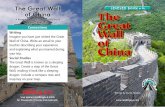The Great Wall LEVELED BOOK M of China The Great Wall China · The Great Wall of China Level M 13 The Great Wall of China The Simatai (SU-mah-tie) section of the Great Wall is 5.4