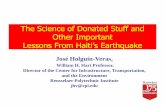 The Science of Donated Stuff and Other Important … Press Event Lessons of Haiti.pdfThe Science of Donated Stuff and Other Important Lessons From Haiti’s Earthquake José Holguín-Veras,
