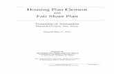 Housing Plan Element · 2012-09-05 · Housing Plan Element and Fair Share Plan Township of Alexandria Hunterdon County, New Jersey Adopted May 27, 2010 Prepared by Alexandria Township