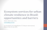 Ecosystem services for urban climate resilience in Brazil · Ecosystem services for urban climate resilience in Brazil: opportunities and barriers Martin Obermaier, D.Sc. martin@ppe.ufrj.br