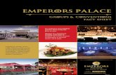EMPERORS PALACE Palace - Groups and... · 30 to 2000 delegates, depending on the style of the set-up, ... fitness events, sports screenings, beer and wine festivals and more. ...